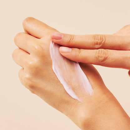 Applying Biodance collagen peptide cream texture on skin