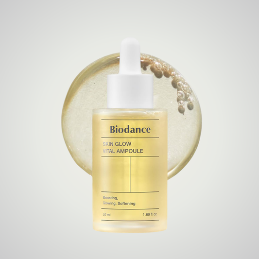 Biodance Skin Glow Vital Ampoule 30ml hydrating glow ampoule in glass dropper bottle