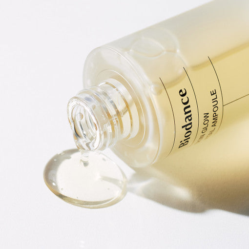 Biodance Skin Glow Vital Ampoule serum texture with radiant golden finish