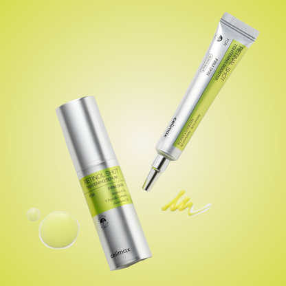 celimax The Vita-A Retinol Shot Tightening Serum and Retinal Shot tube – complete firming care set for smooth, radiant skin.