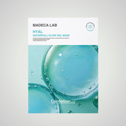 CENTELLIAN24 MADECA LAB Hyal Waterfull Glow Gel Mask with hyaluronic acid for deep hydration and dewy glow