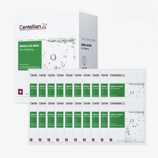 Close-up of Centellian24 Madeca Lab pore tightening sheet mask texture