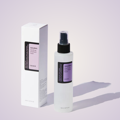 COSRX AHA/BHA Toner – exfoliating treatment toner to refresh and prep skin.