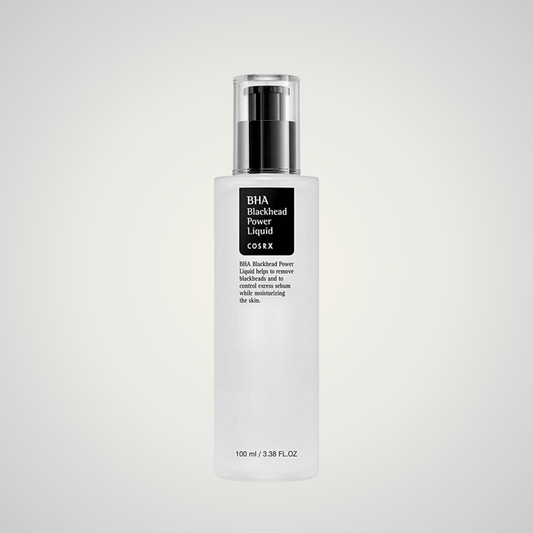 COSRX BHA Blackhead Power Liquid – exfoliating toner essence for clear, refined skin.