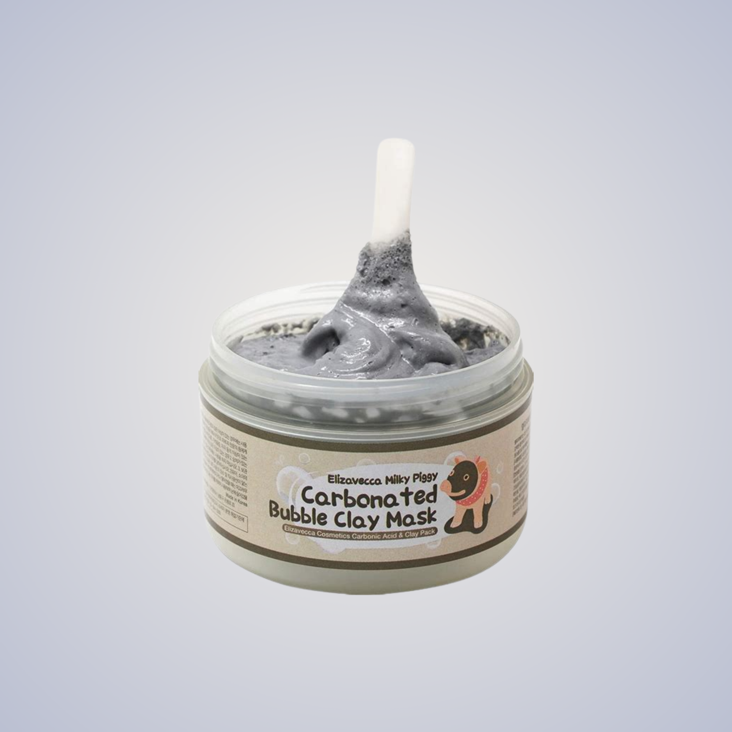 Elizavecca Bubble Clay Mask – foaming carbonated clay texture with included spatula applicator.