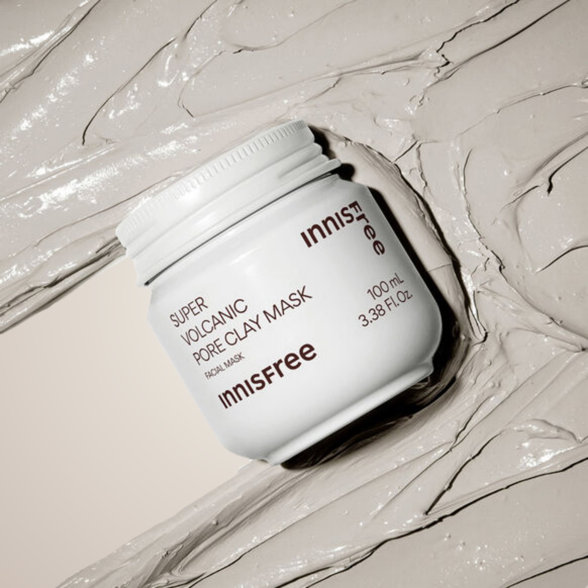 innisfree Super Volcanic Pore Clay Mask spread texture background