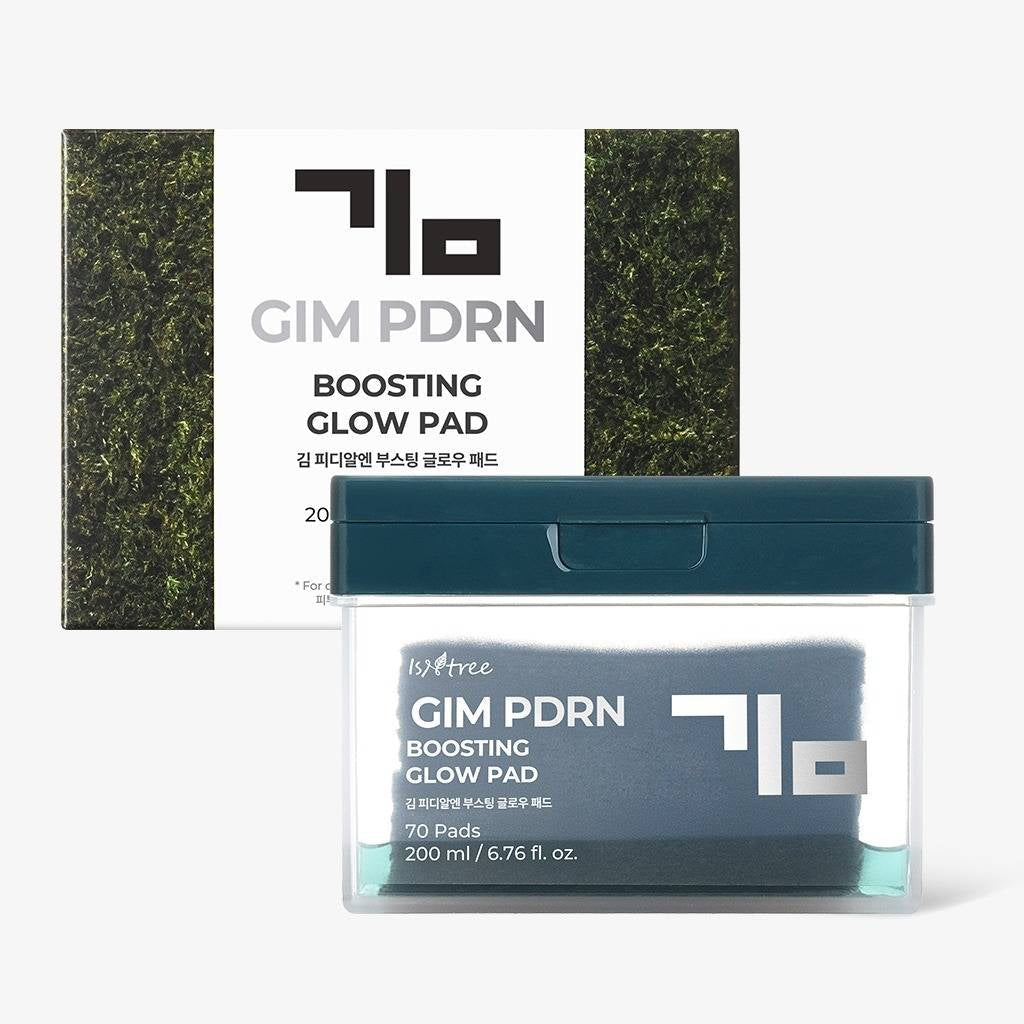 Isntree GIM PDRN Boosting Glow Pad 200ml/70ea — pad container with box.