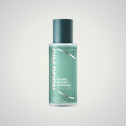 Isntree GIM PDRN Hydro Bouncy Ampoule 50ml on a soft neutral background.