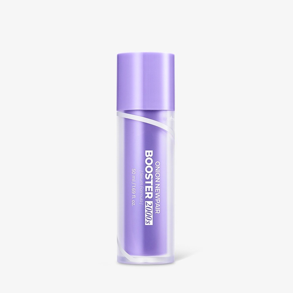 Isntree Onion Newpair Booster Shot 2000 50ml — purple serum bottle.