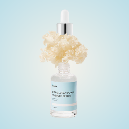 iUNIK Beta-Glucan Serum with natural mushroom extract background