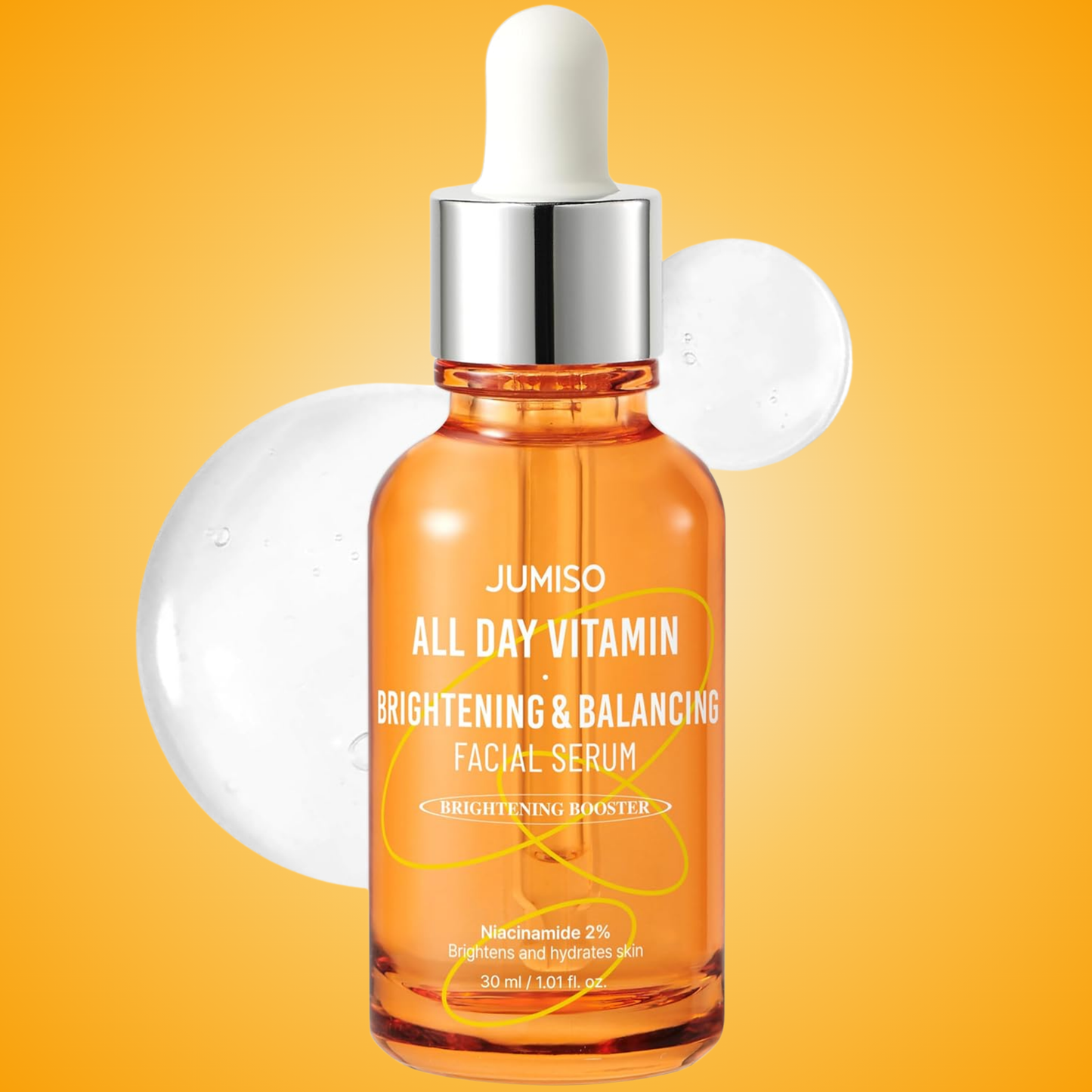 Jumiso All Day Vitamin Brightening & Balancing Serum with serum texture – lightweight vitamin serum for even skin tone.