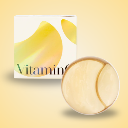 Top view of KSECRET Extra Illuminating Eye Gel Patches – luminous gold tone pads for dullness and fatigue