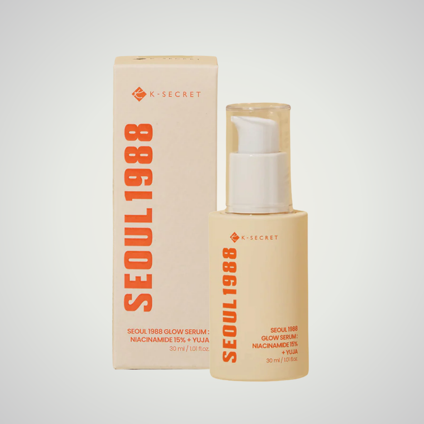 KSECRET SEOUL 1988 Glow Serum 30ml – brightening serum with 15% niacinamide and Yuja extract for radiant skin