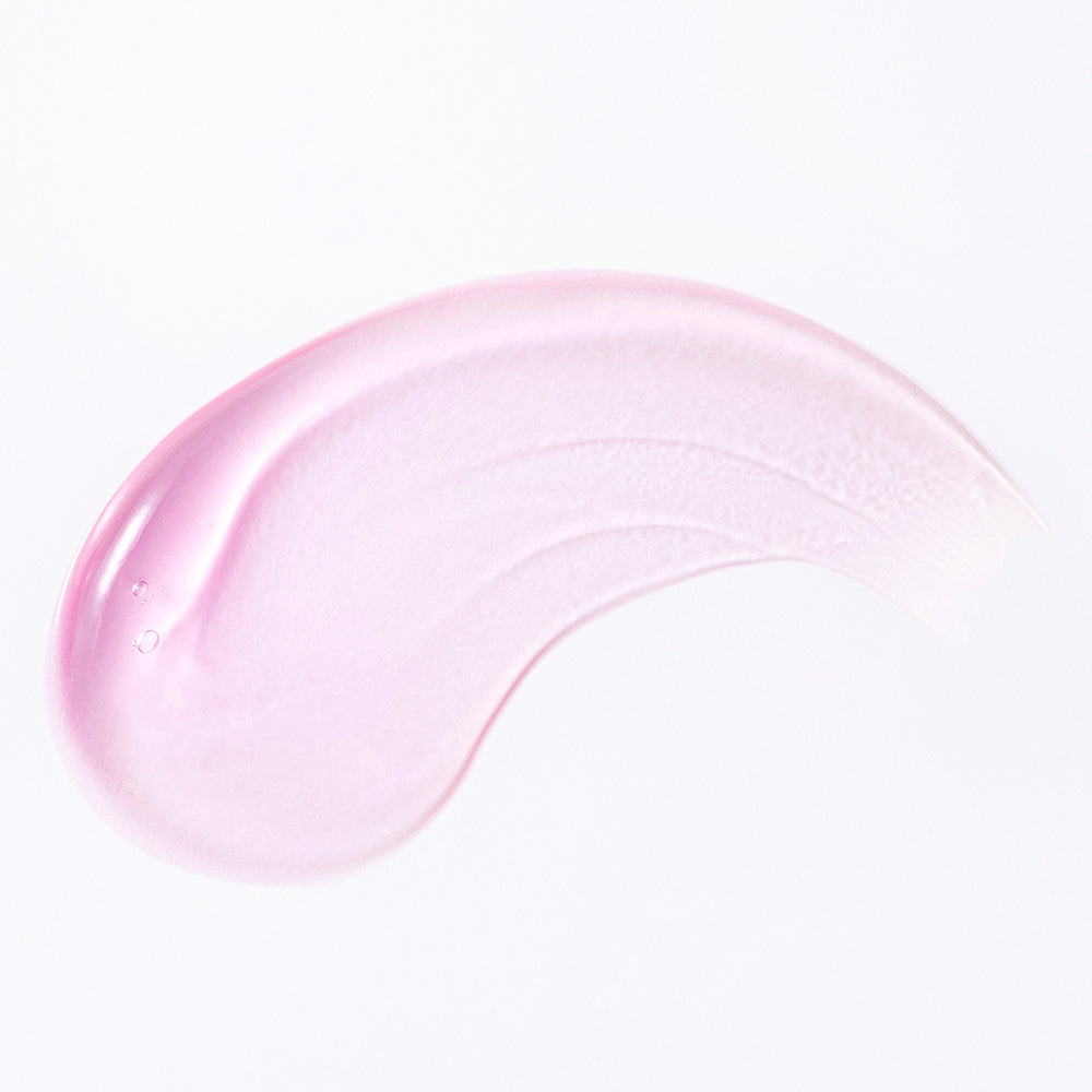 MARY & MAY Vegan Low pH Hyaluronic Gel Cleanser 150ml — pink gel cleanser texture swatch.
