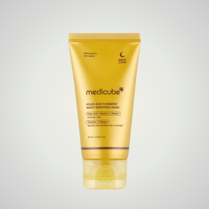 medicube kojic acid turmeric night mask for brightening and hydration