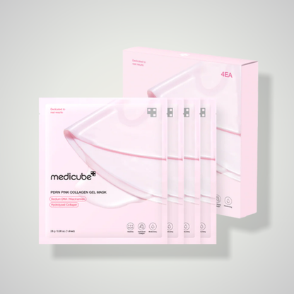 Medicube PDRN Pink Collagen Gel Mask multipack – collagen sheet masks for hydration and firming care.