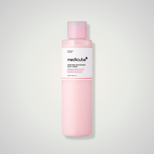 Medicube PDRN Pink Niacinamide Milky Toner 150ml – brightening and hydrating toner for smooth, glowing skin