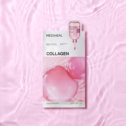 MEDIHEAL Collagen Essential Mask Core Firming pink collagen texture visual