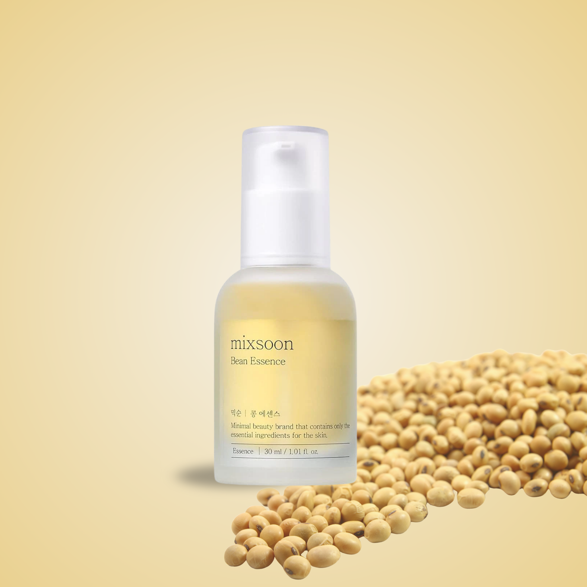 mixsoon Bean Essence – deeply moisturizing Korean essence enriched with fermented soybean extract.