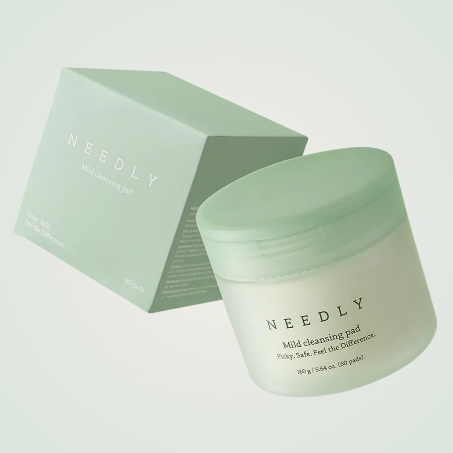 NEEDLY Mild Cleansing Pad with box packaging – clean, minimalist skincare for sensitive skin