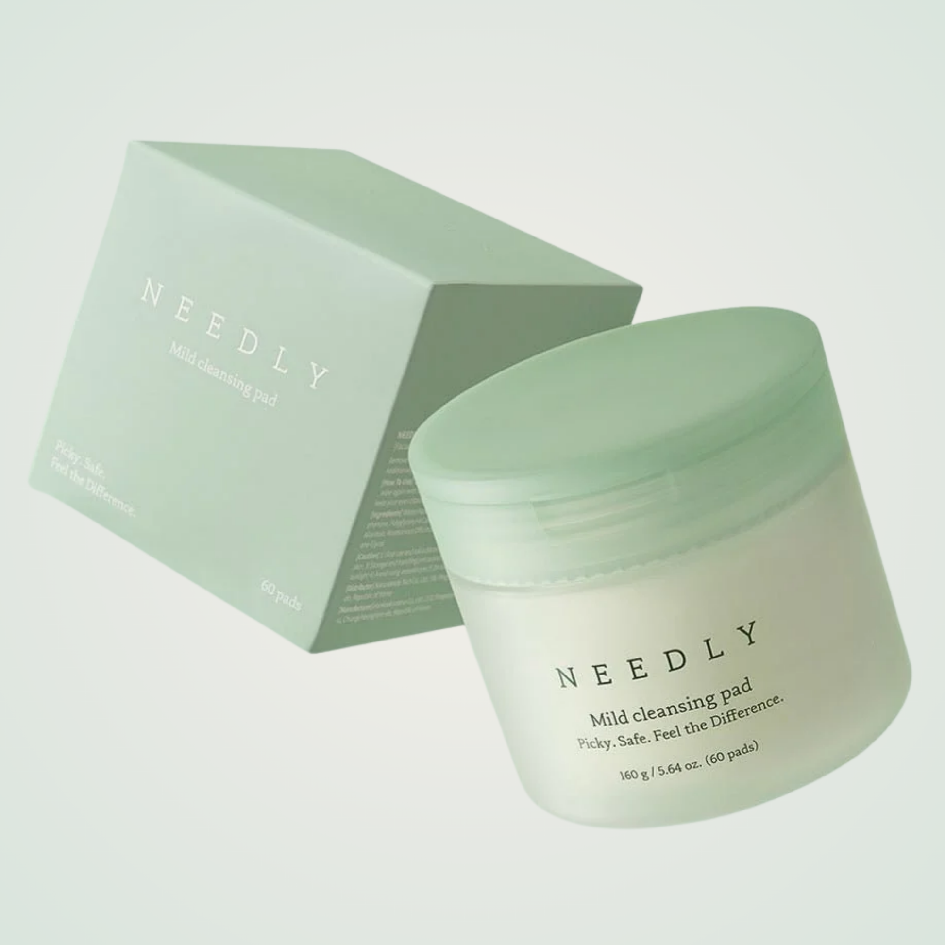 NEEDLY Mild Cleansing Pad with box packaging – clean, minimalist skincare for sensitive skin