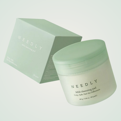 NEEDLY Mild Cleansing Pad with box packaging – clean, minimalist skincare for sensitive skin