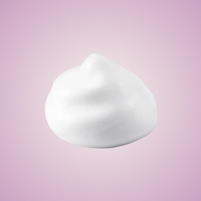Soft white foam texture of NEOGEN Dermalogy Real Fresh Foam Blueberry showing airy micro-bubble formula