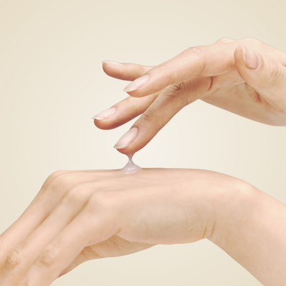 REJUALL Advanced PDRN Repair Cream applied on hand – soothing care for dry or damaged skin.