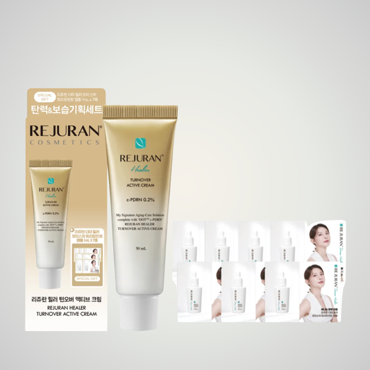REJURAN Healer Turnover Active Cream Set [50ml + 1ml x 7 Ampoules]