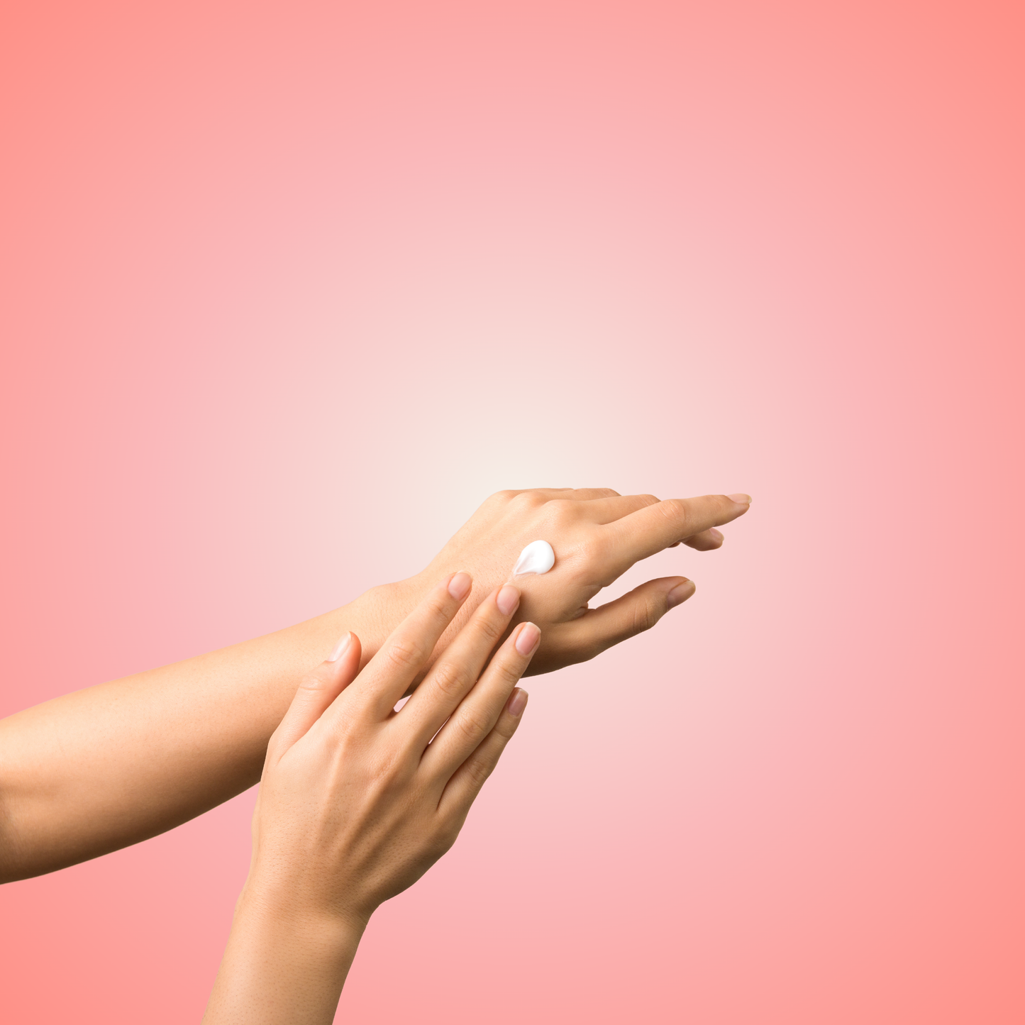 Rejuvenex Cream 10g applied on hands – rich, nourishing cream that helps moisturize and protect the skin.