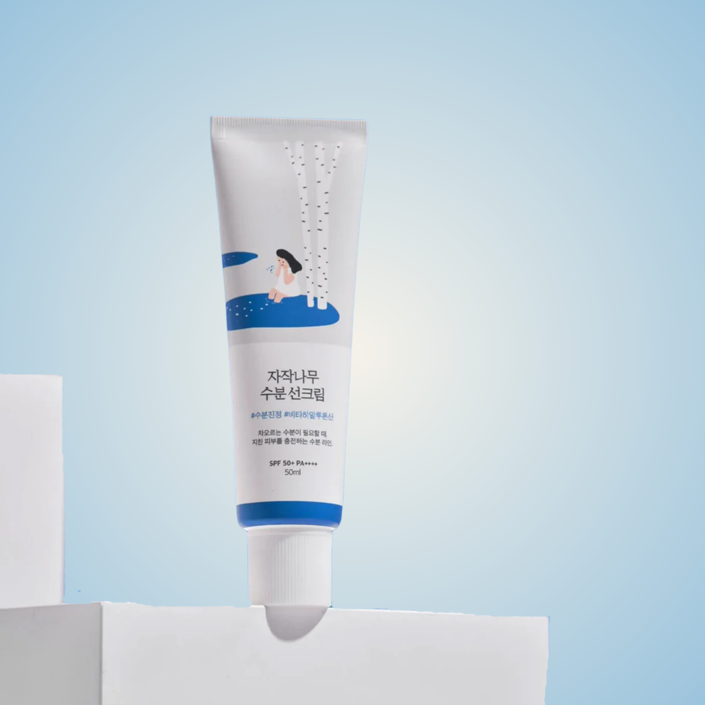 ROUND LAB Birch Juice Moisturizing Sunscreen SPF50+ PA++++ – nourishing sun protection for all skin types.