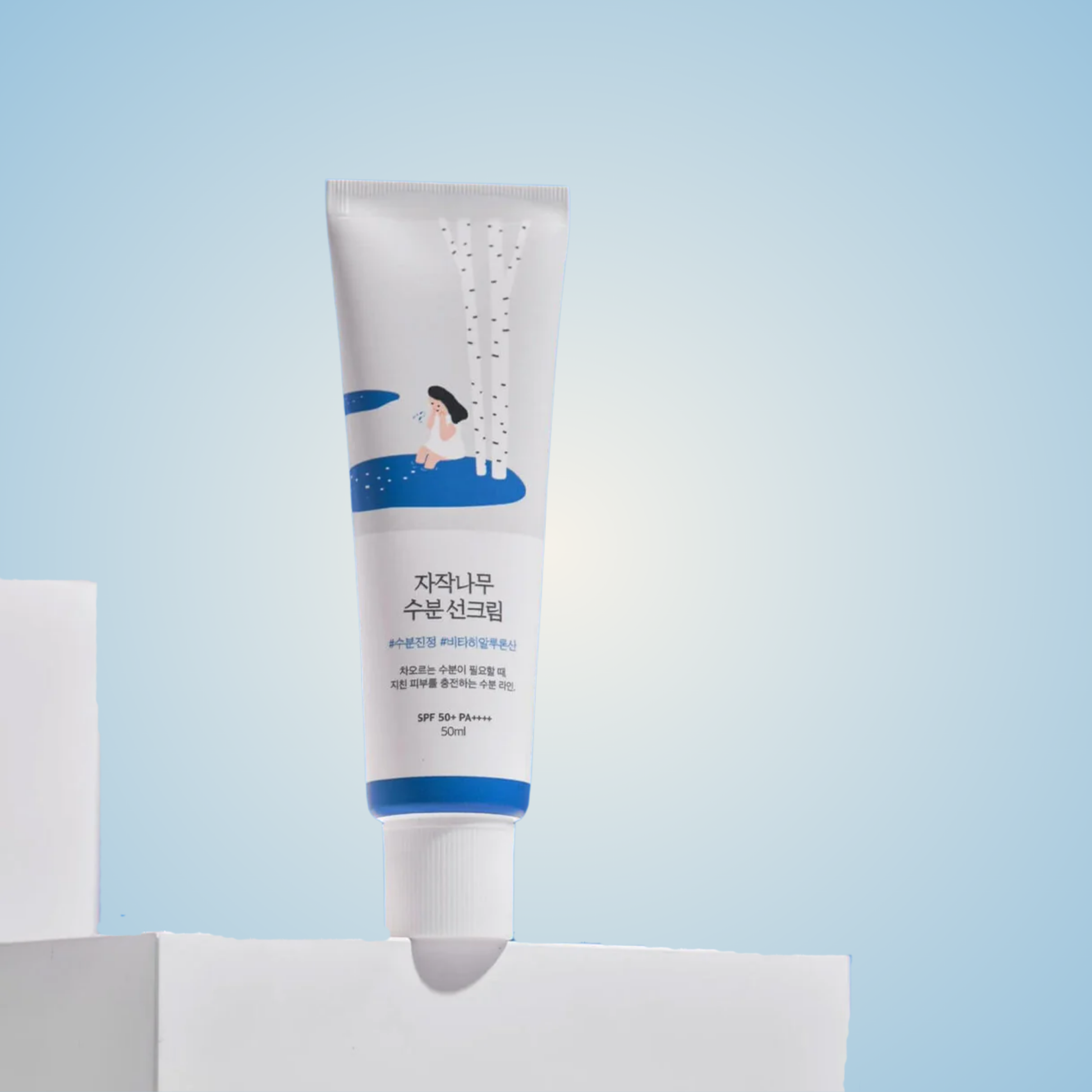 ROUND LAB Birch Juice Moisturizing Sunscreen SPF50+ PA++++ – nourishing sun protection for all skin types.