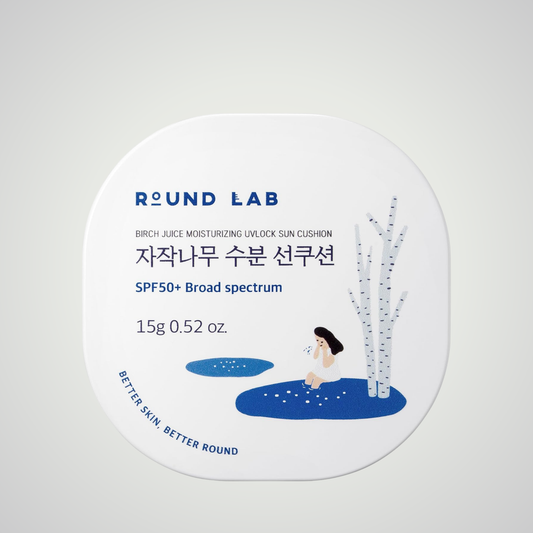 Round Lab Birch Juice Moisturizing UV Lock Sun Cushion 15g – SPF50+ broad spectrum cushion sunscreen