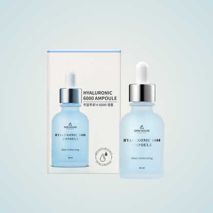 the SKIN HOUSE Hyaluronic 6000 Ampoule 30ml with packaging box