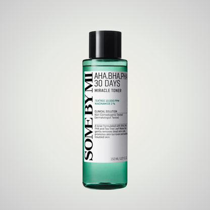 SOME BY MI AHA BHA PHA 30 Days Miracle Toner 150ml – exfoliating and clarifying toner for clear, smooth skin