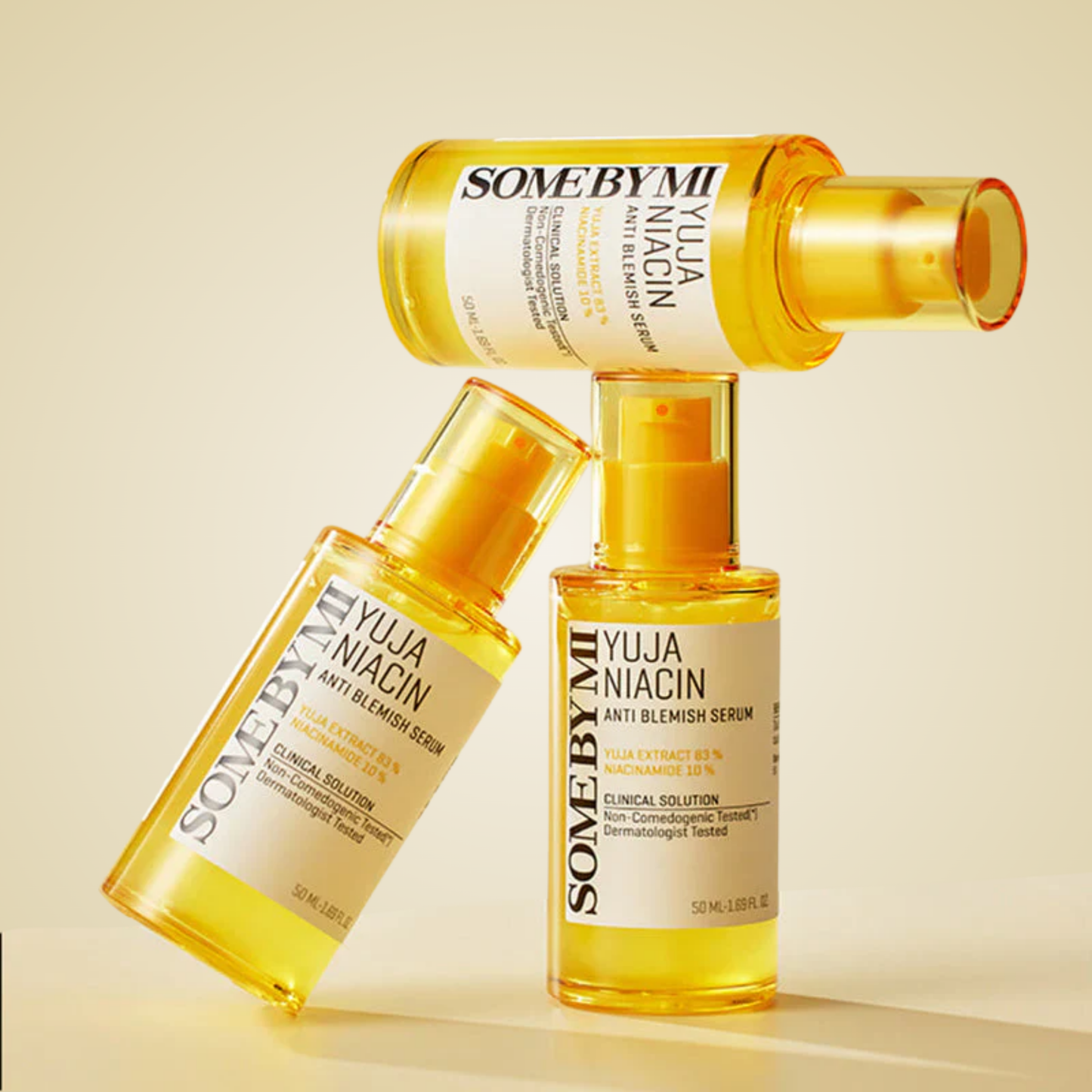 Two bottles of SOME BY MI Yuja Niacin Anti Blemish Serum 50ml