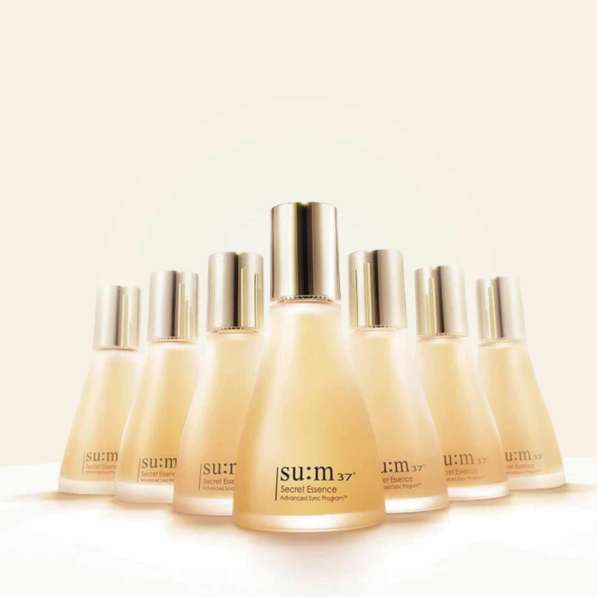 su:m37 Secret Essence Mist Set displayed with multiple bottles