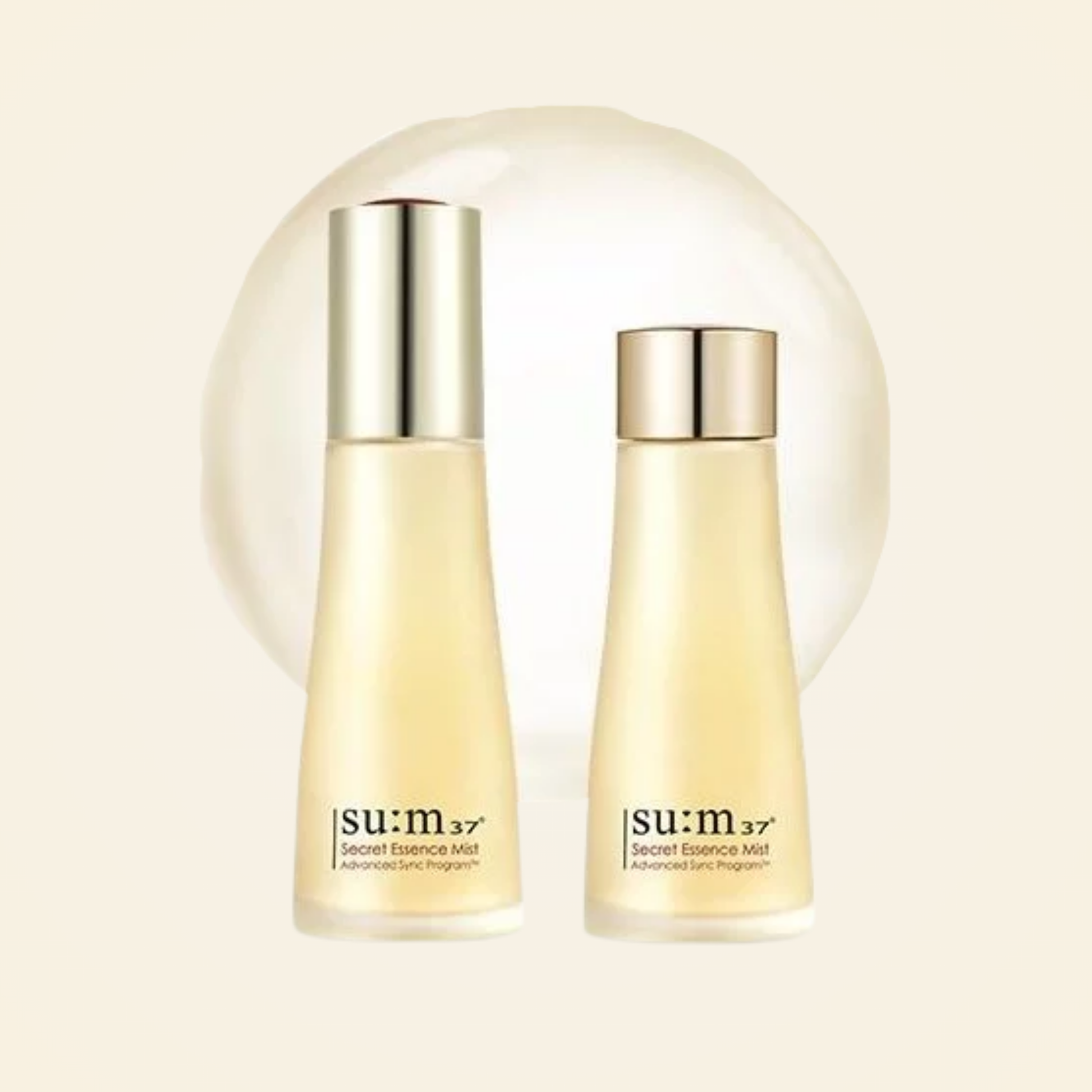 su:m37 Secret Essence Mist Set two bottles front view