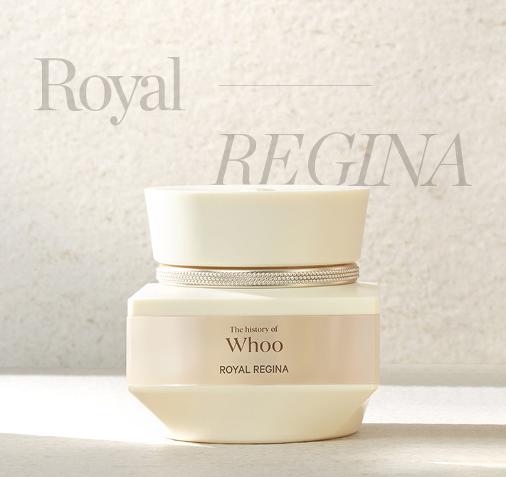 THE WHOO Royal Regina Energetic Recharging Cream luxury skincare display