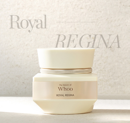 THE WHOO Royal Regina Energetic Recharging Cream luxury skincare display