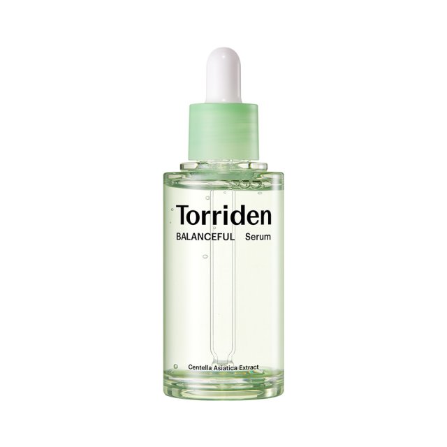 Alt Text:
Torriden Balanceful Cica Calming Serum 50ml dropper bottle front view lightweight centella serum