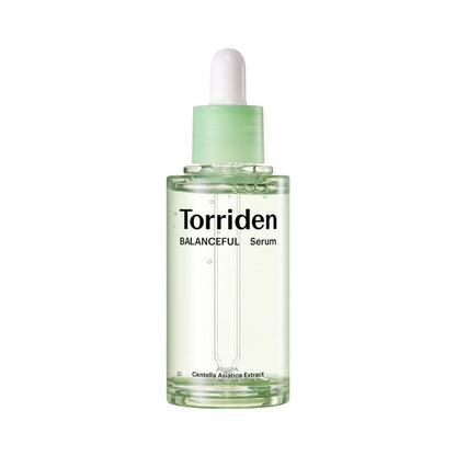 Alt Text:
Torriden Balanceful Cica Calming Serum 50ml dropper bottle front view lightweight centella serum