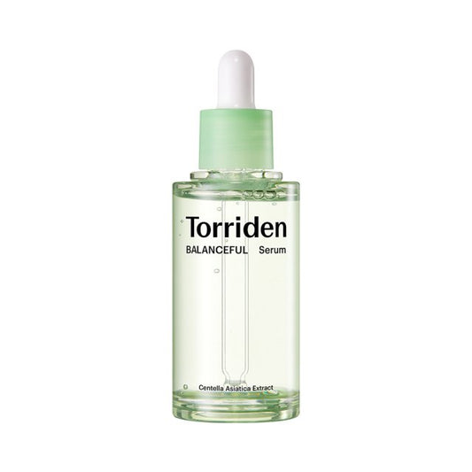 Alt Text:
Torriden Balanceful Cica Calming Serum 50ml dropper bottle front view lightweight centella serum
