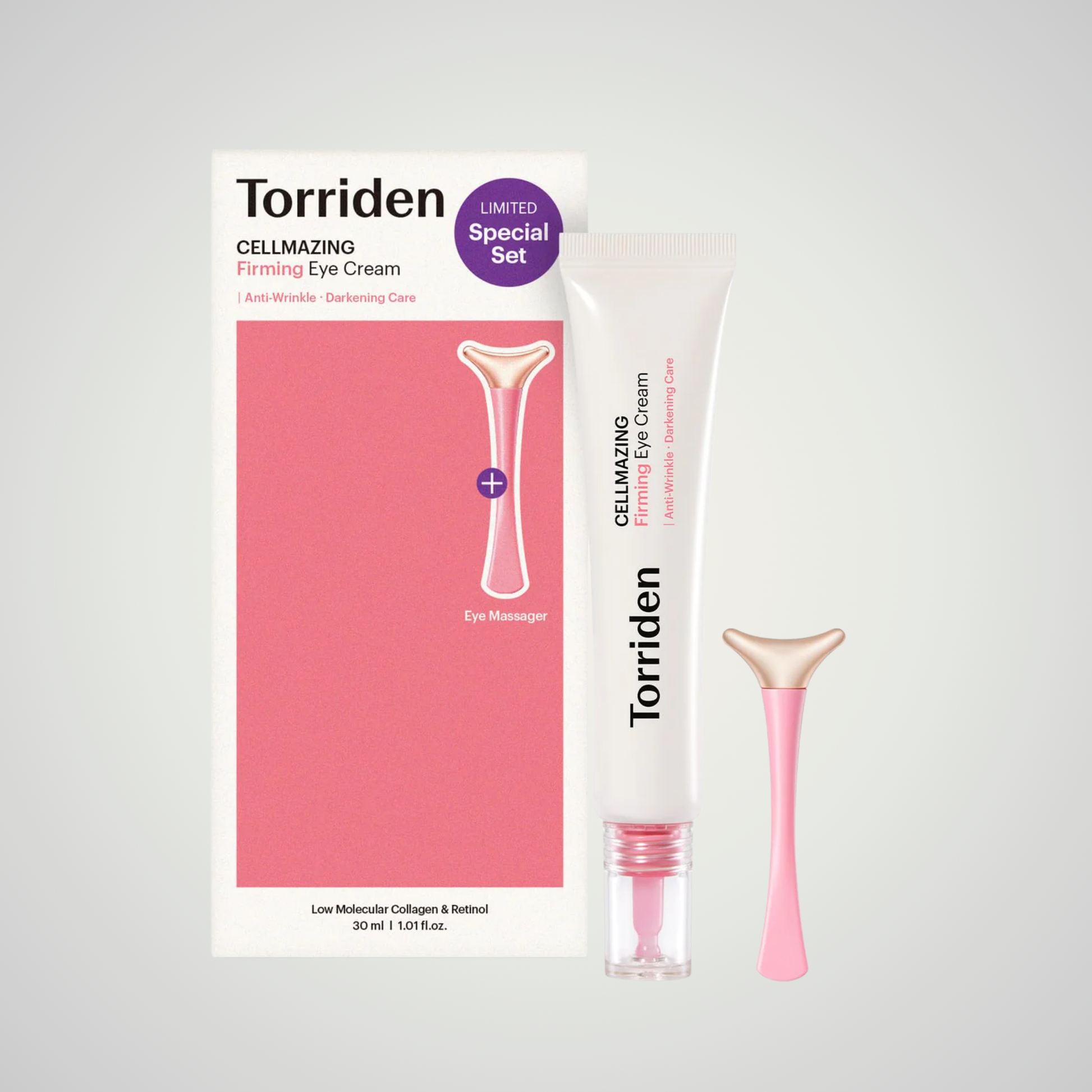 Torriden Cellmazing Firming Eye Cream with free eye massager set. 